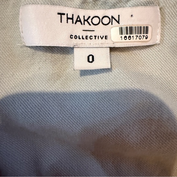 Thakoon Mint Green Romper Women's Size 0 Linen Blend Tie Front Elastic Waist‎ - Picture 6 of 11